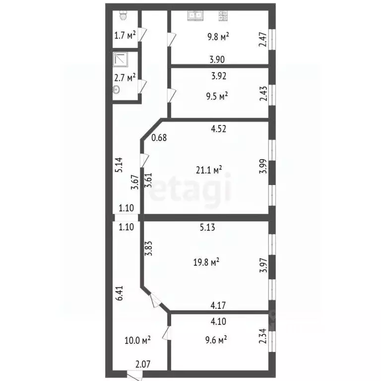 4-к кв. Санкт-Петербург Гороховая ул., 55 (95.1 м) - Фото 1