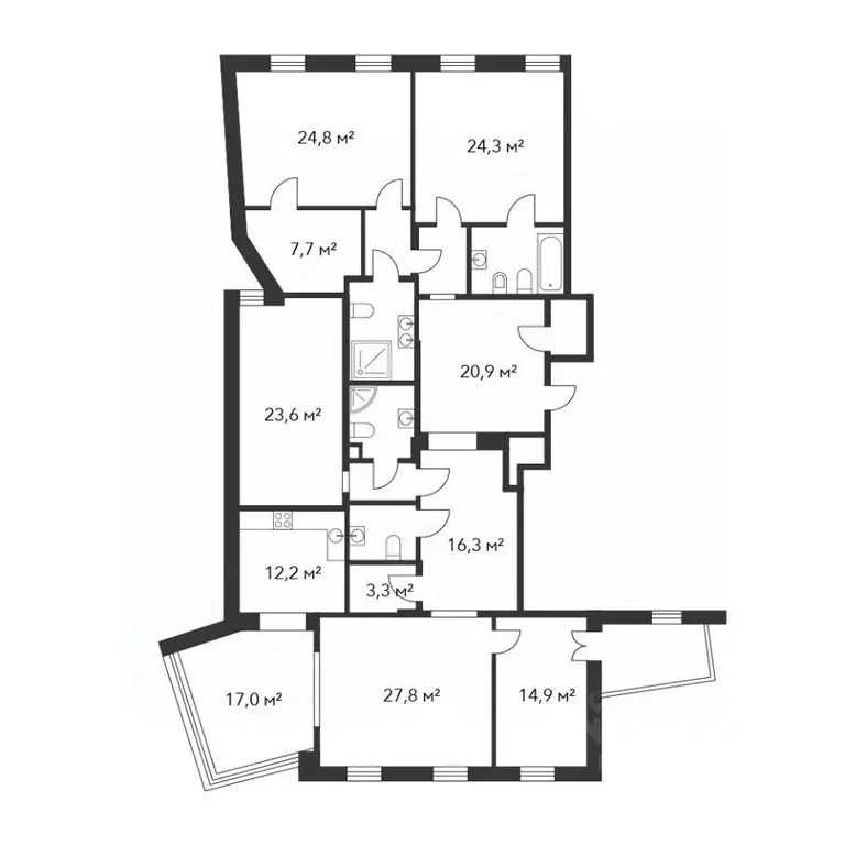 5-к кв. Москва Скатертный пер., 18 (238.0 м) - Фото 1