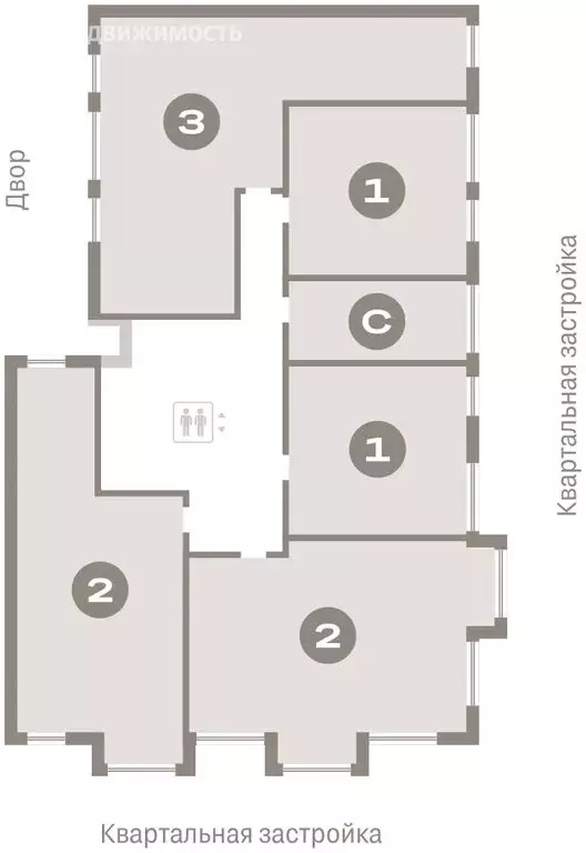 2-комнатная квартира: Тюмень, Мысовская улица, 26к1 (76.84 м) - Фото 1