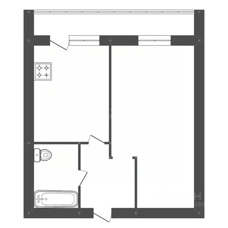 1-к кв. Амурская область, Белогорск ул. 50 лет Комсомола, 98В (29.4 м) - Фото 2