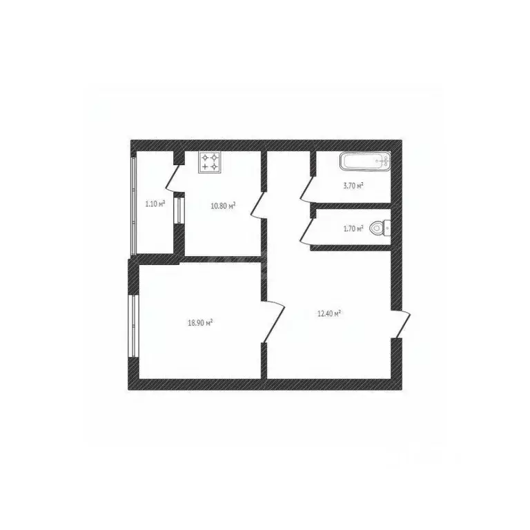1-к кв. Брянская область, Брянск ул. Кутузова, 44 (47.5 м) - Фото 0
