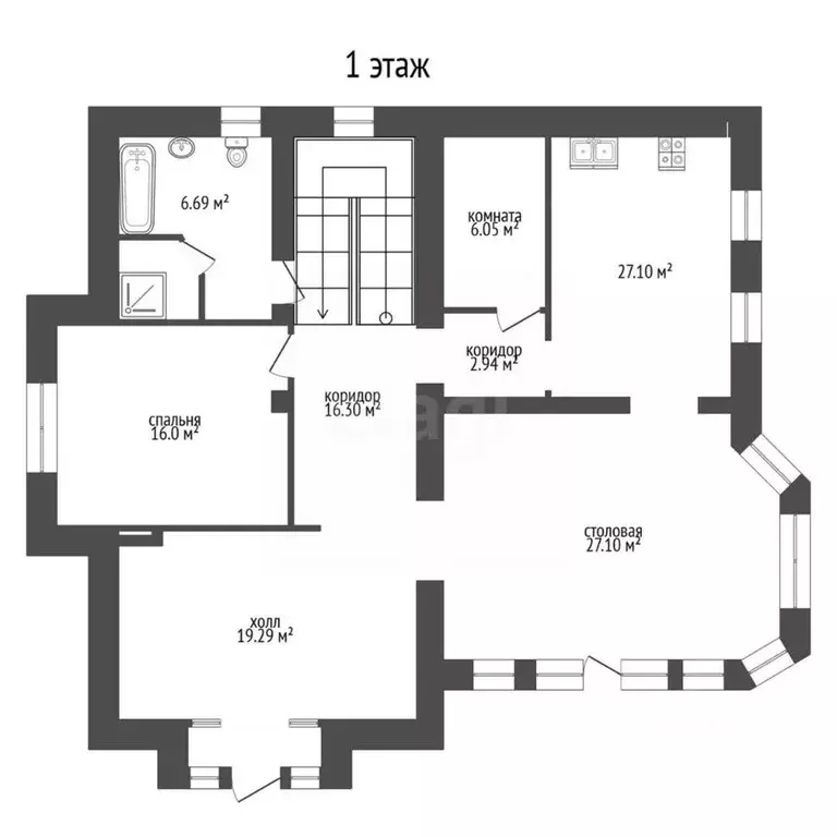 Дом в Вологодская область, пос. Кувшиново, Майский-1 мкр 10 (400 м) - Фото 1