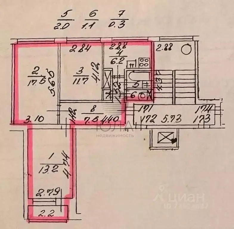 3-к кв. Санкт-Петербург ул. Генерала Симоняка, 27 (59.5 м) - Фото 1