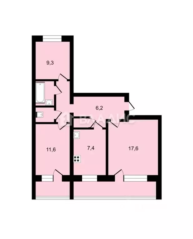 3-к кв. Владимирская область, Владимир ул. Василисина, 8 (60.0 м) - Фото 1