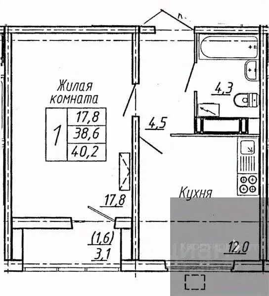 1-к кв. Воронежская область, Воронеж Яблоневые Сады жилой комплекс ... - Фото 1