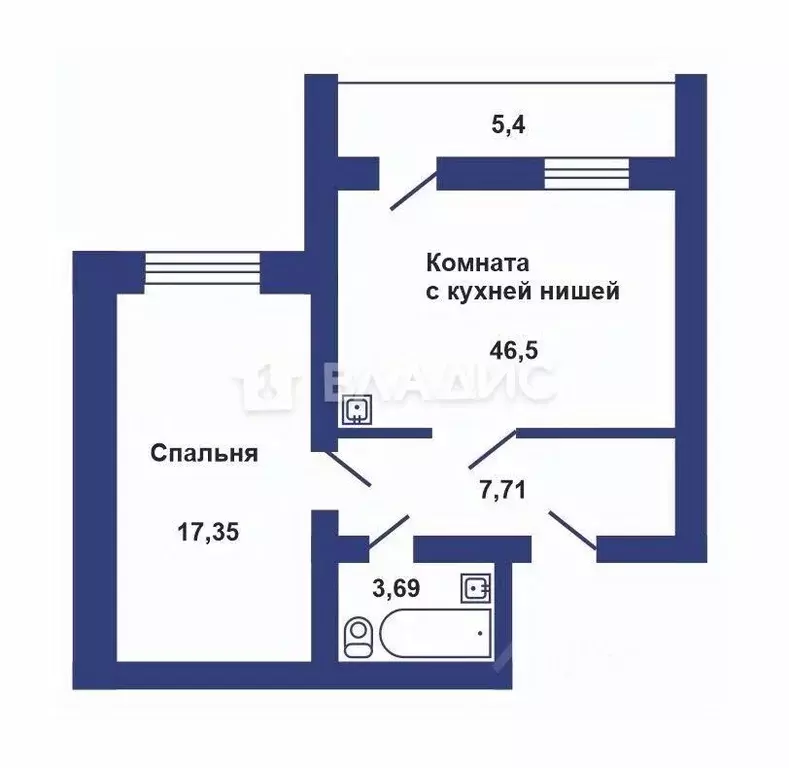 1-к кв. Новосибирская область, Новосибирск ул. Юности, 7 (46.5 м) - Фото 1