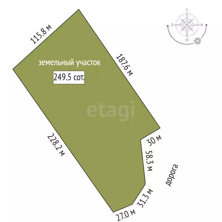 Участок в Бахчисарайский район, село Скалистое (246.9 м) - Фото 1