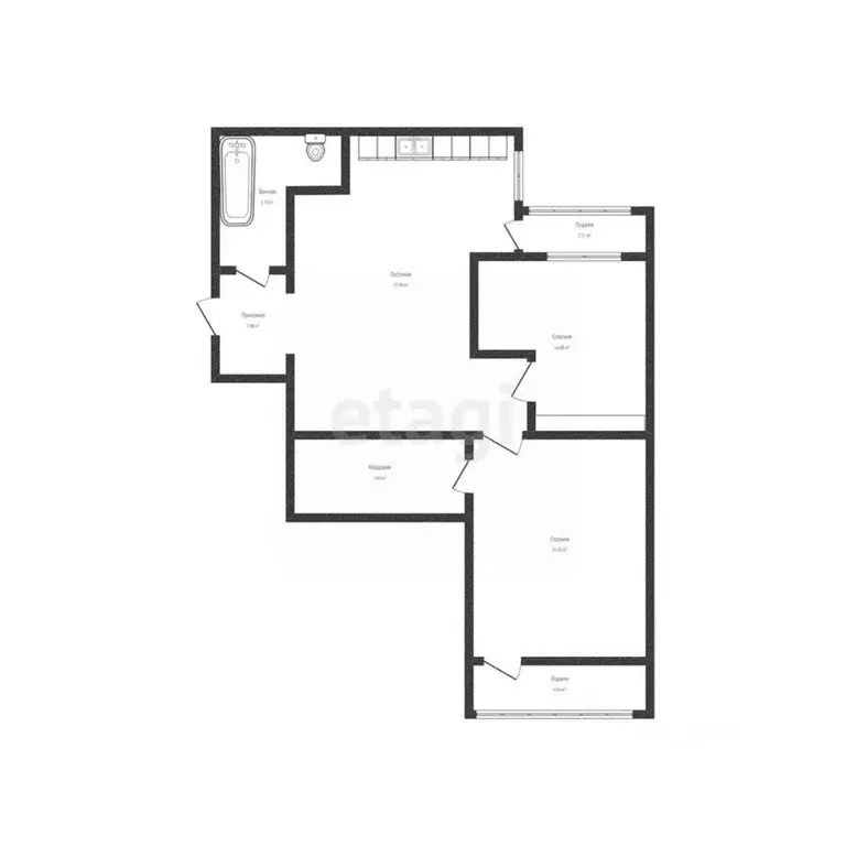 2-к кв. Саратовская область, Саратов ул. Усть-Курдюмская, 29 (81.3 м) - Фото 1