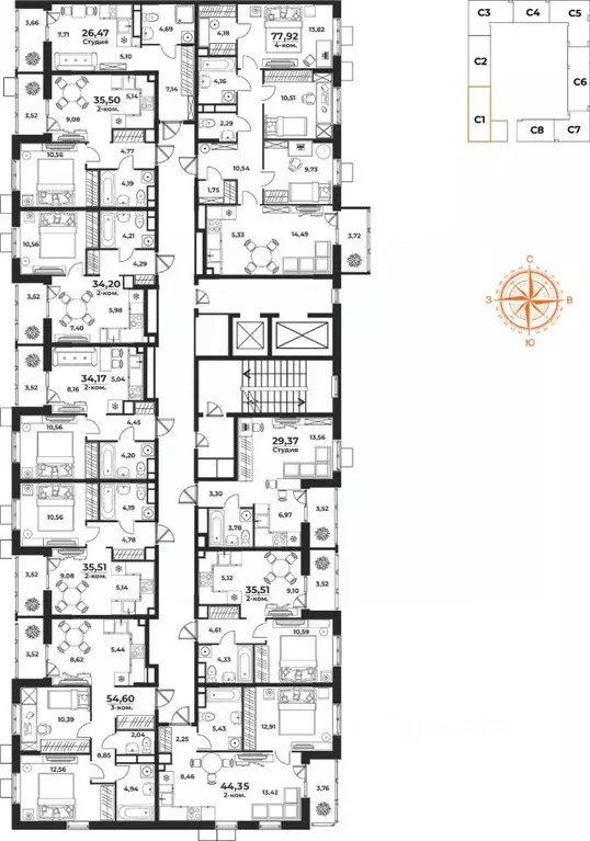 Студия Хабаровский край, Хабаровск Брянский пер. (29.37 м) - Фото 2