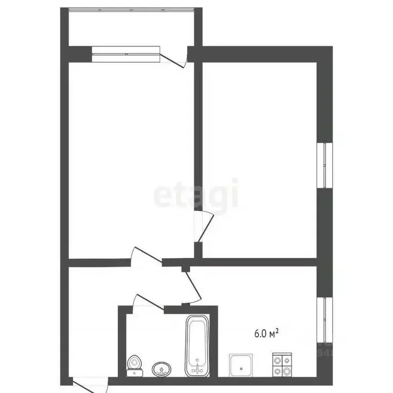 2-к кв. Свердловская область, Талица ул. Кузнецова, 67 (44.7 м) - Фото 1