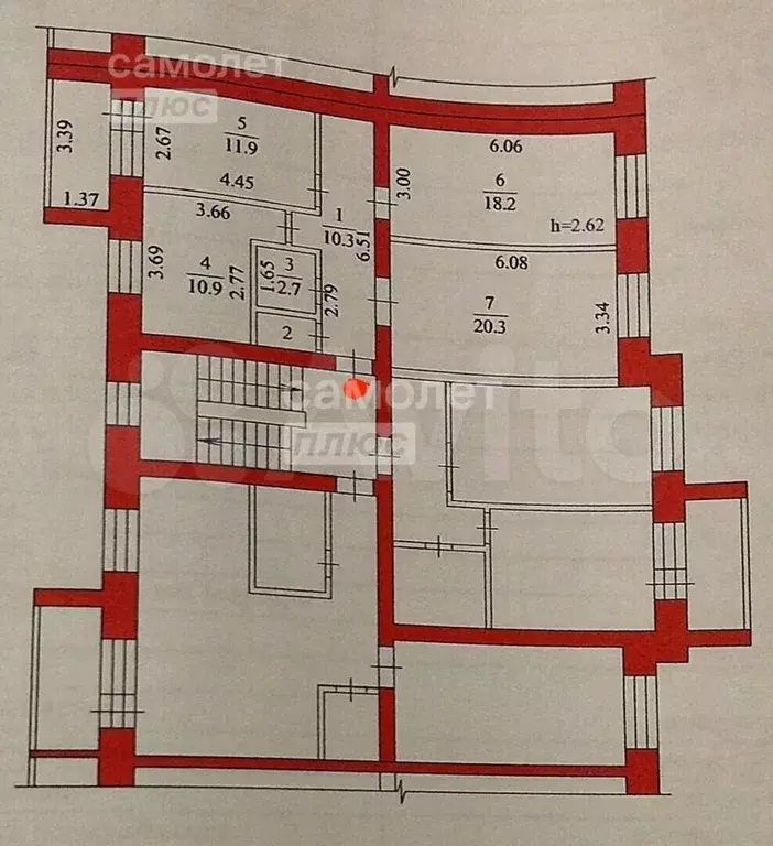 3-к. квартира, 75,7 м, 3/3 эт. - Фото 0