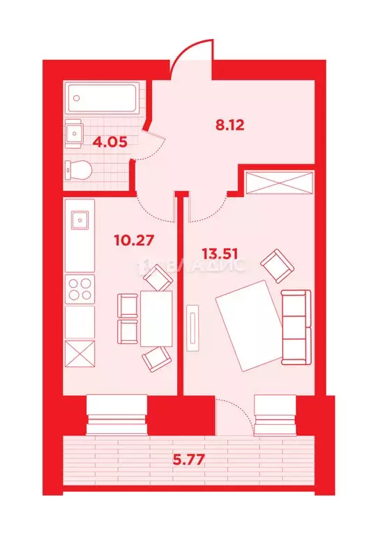 1-комнатная квартира: Благовещенск, Заводская улица, 4 (39.2 м) - Фото 1