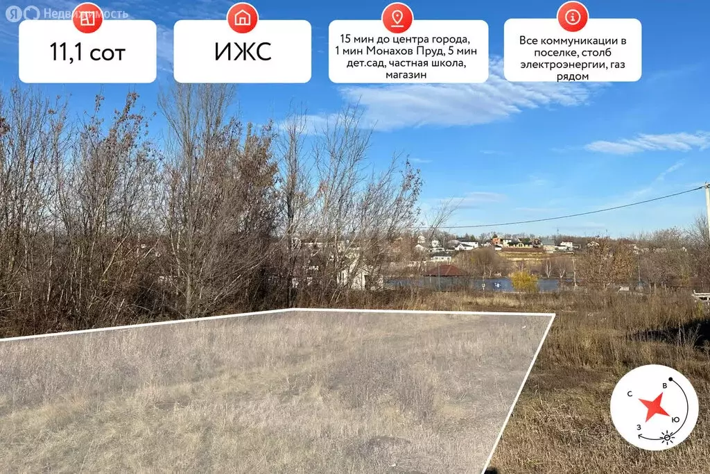 Участок в Саратов, 3-я Прудовая улица (11.1 м) - Фото 1