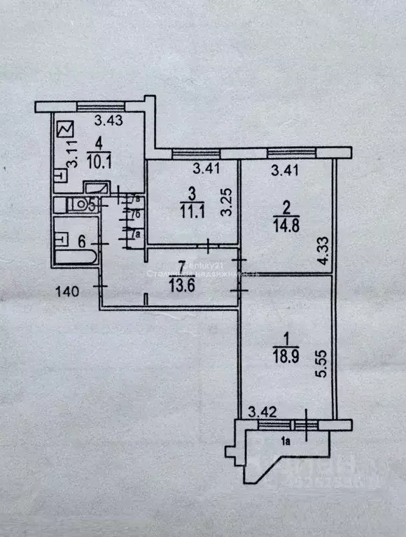 3-к кв. Москва ул. 800-летия Москвы, 32 (74.2 м) - Фото 2