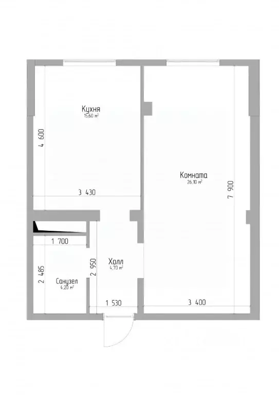 1-к кв. Кабардино-Балкария, Нальчик ул. Тлостанова, 28Б (50.6 м) - Фото 2