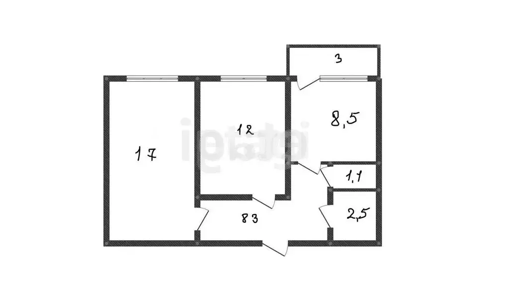 2-комнатная квартира: Махачкала, проспект Али-Гаджи Акушинского, 158Б ... - Фото 1