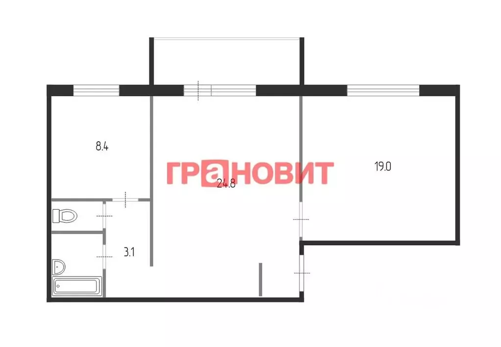 2-к кв. Новосибирская область, Новосибирский район, Краснообск рп, 2-й ... - Фото 1