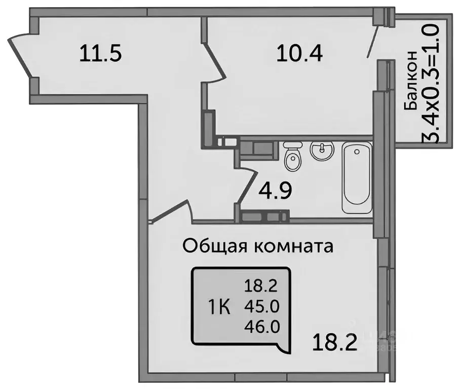 1-к кв. Ростовская область, Ростов-на-Дону 2-я Краснодарская ул., ... - Фото 1