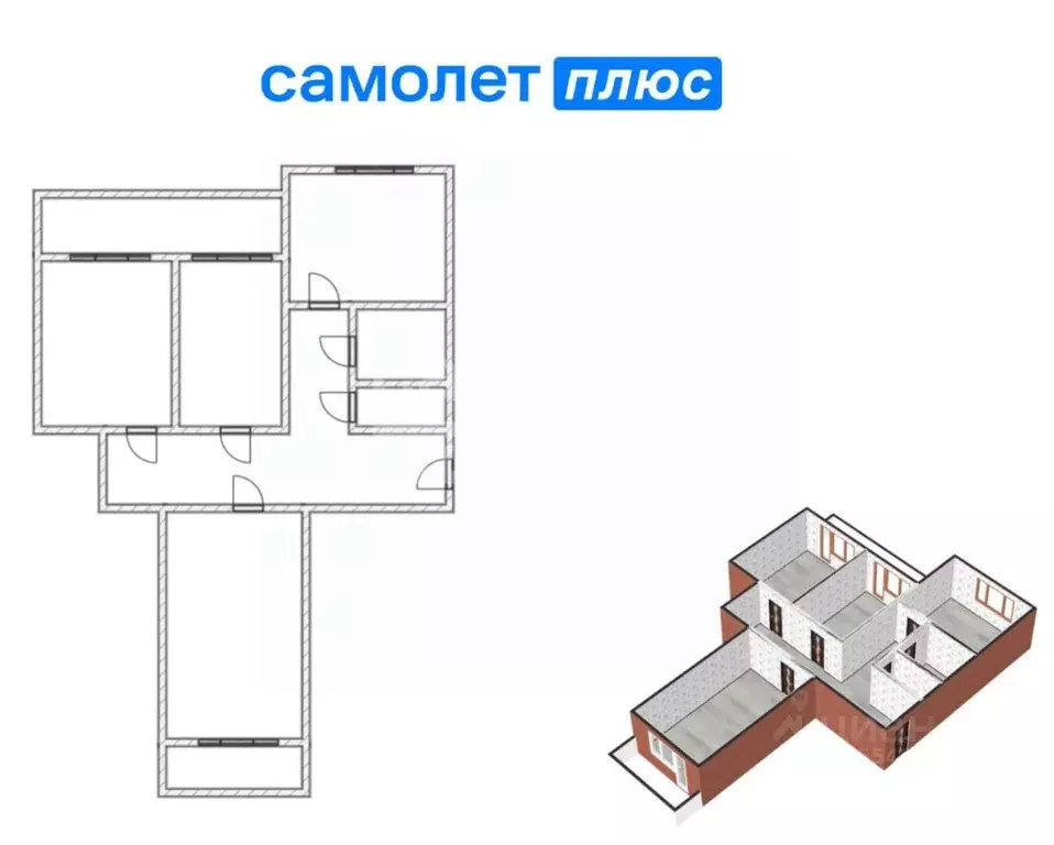 3-к кв. Кемеровская область, Кемерово ул. Свободы, 31 (73.6 м) - Фото 2