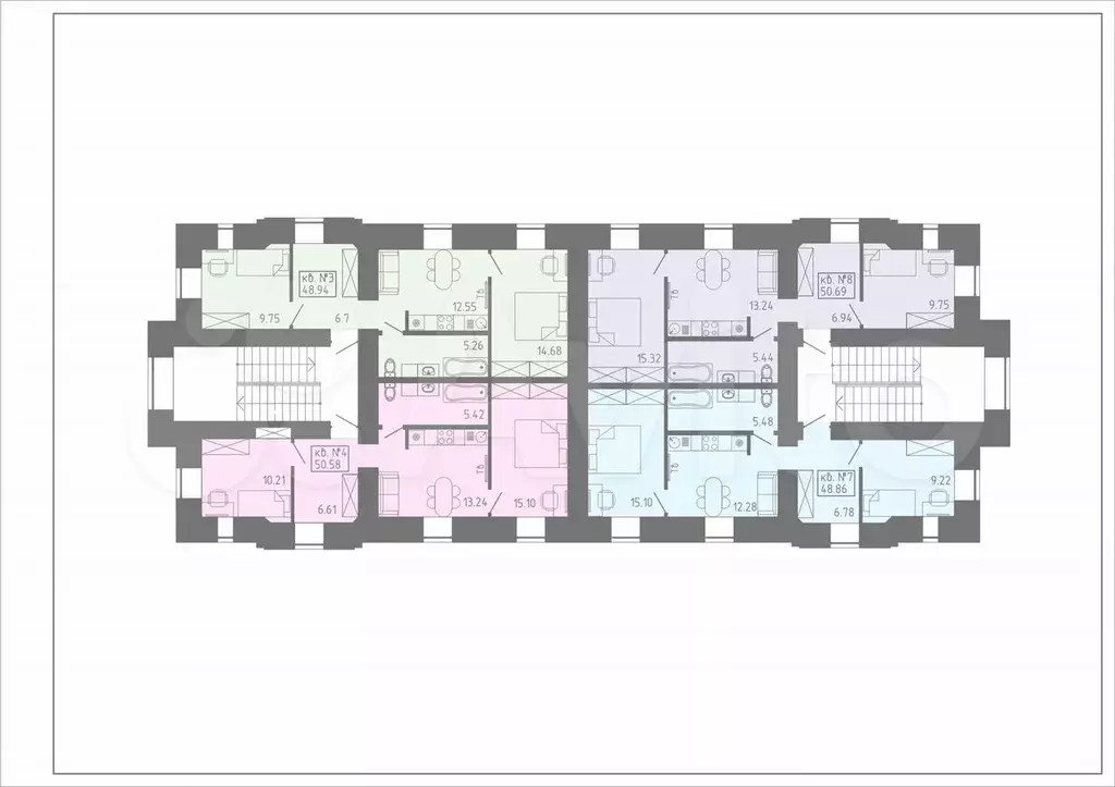 2-к. квартира, 50,7 м, 2/2 эт. - Фото 0
