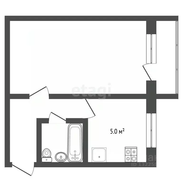 1-к кв. Вологодская область, Вологда 1-й ГПЗ-23 мкр, 12 (30.5 м) - Фото 1