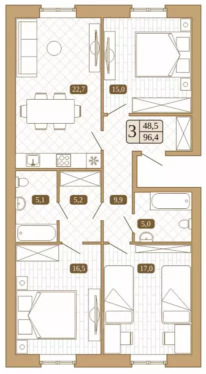3-к кв. Московская область, Сергиев Посад ул. Воеводы Голохвастова ... - Фото 1