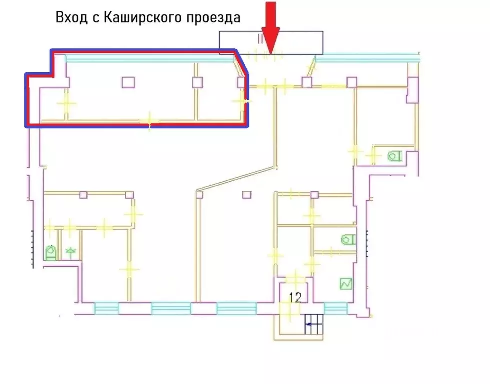 Помещение свободного назначения в Москва Каширский проезд, 9к1 (20 м) - Фото 2