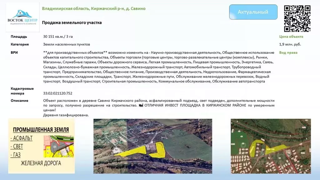 Участок в Владимирская область, Киржачский муниципальный округ, д. ... - Фото 2