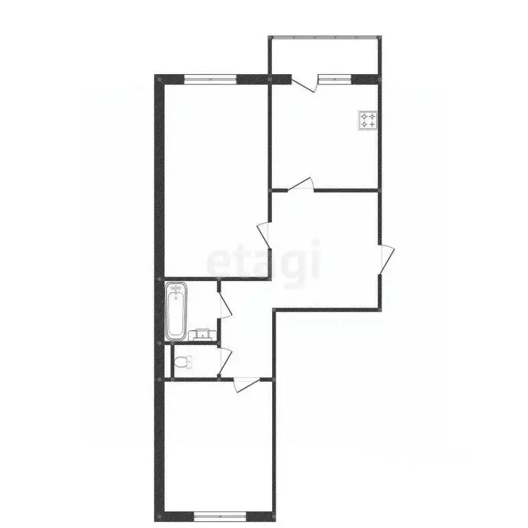 2-к кв. Костромская область, Кострома Соловьиная ул., 4 (55.6 м) - Фото 0