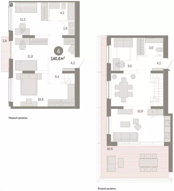 4-комнатная квартира: Тюмень, Краснооктябрьская улица, 4к2 (143.8 м) - Фото 2