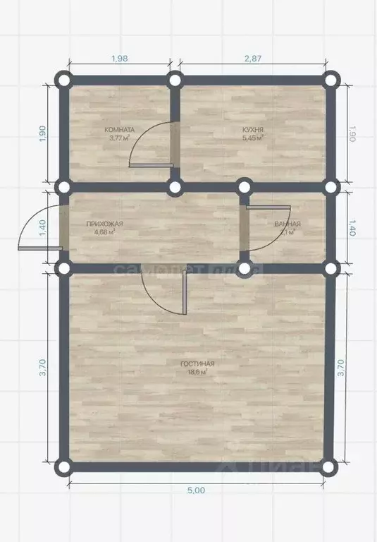 Квартира, 2 комнаты, 30 м - Фото 2