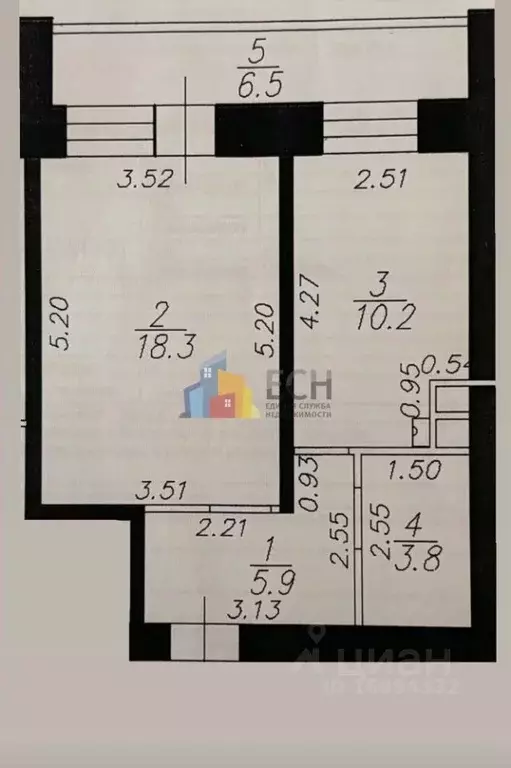 1-к кв. Тульская область, Тула Оборонная ул., 91к3 (44.7 м) - Фото 2