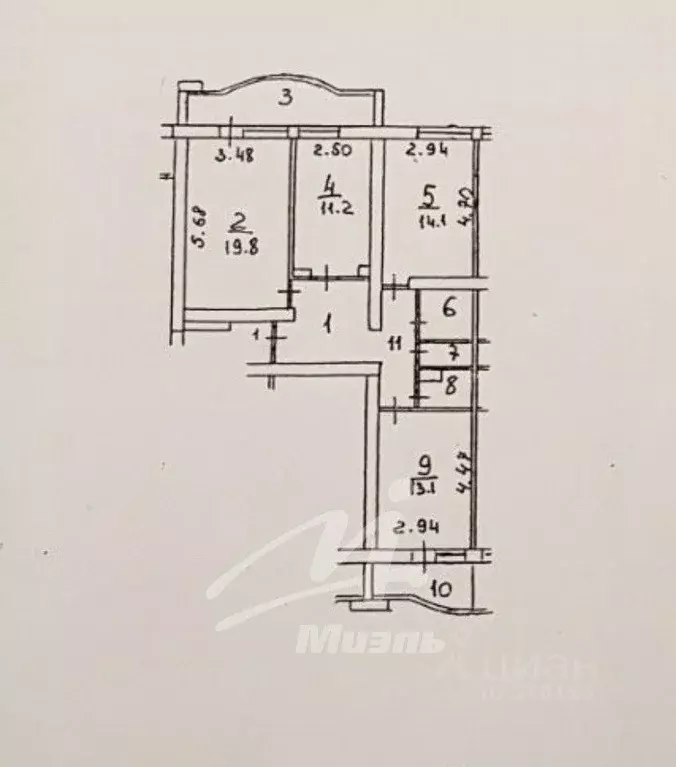 3-к кв. Московская область, Химки Сходня мкр, ул. Некрасова, 6 (76.1 ... - Фото 2