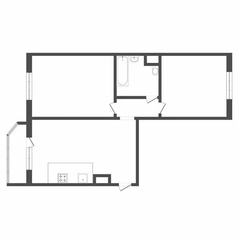 2-комнатная квартира: Тюмень, Широтная улица, 168к2 (66.5 м) - Фото 1