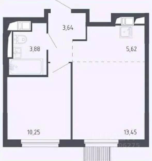 1-к кв. Московская область, Мытищи пер. 1-й Стрелковый, 3 (36.0 м) - Фото 2