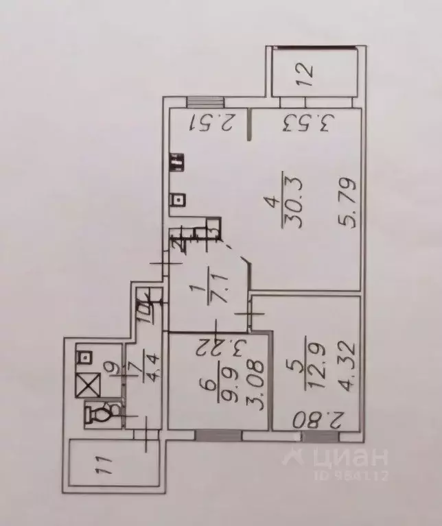 3-к кв. Астраханская область, Астрахань ул. Валерии Барсовой, 15к2 ... - Фото 1
