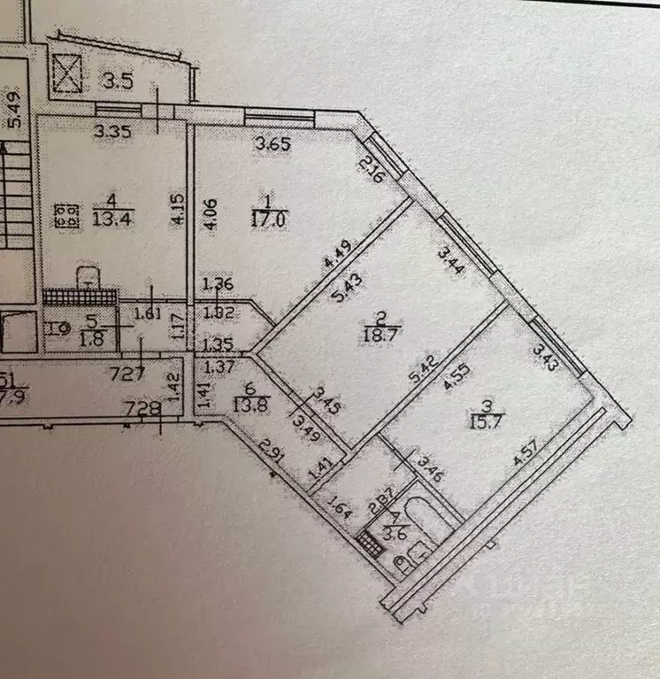 3-к кв. Санкт-Петербург ул. Оптиков, 45к1 (84.0 м) - Фото 1