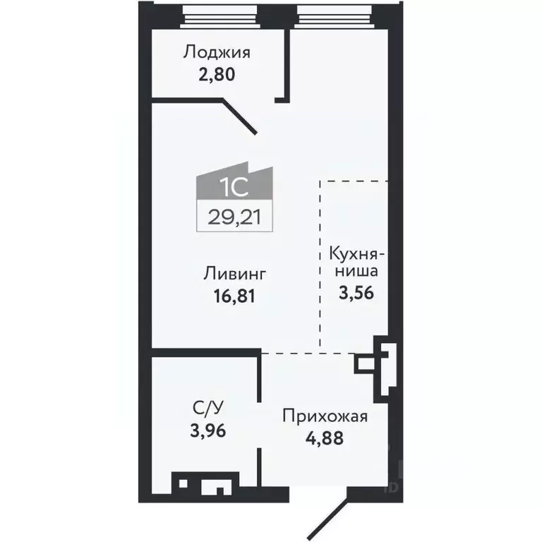 Студия Томская область, Томск Черемошники мкр, ул. Бердская, 14/3 ... - Фото 2