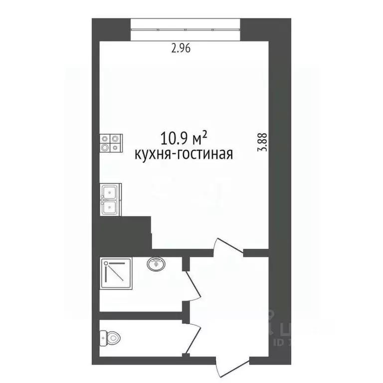 Студия Ханты-Мансийский АО, Сургут ул. Просвещения, 13 (16.3 м) - Фото 1