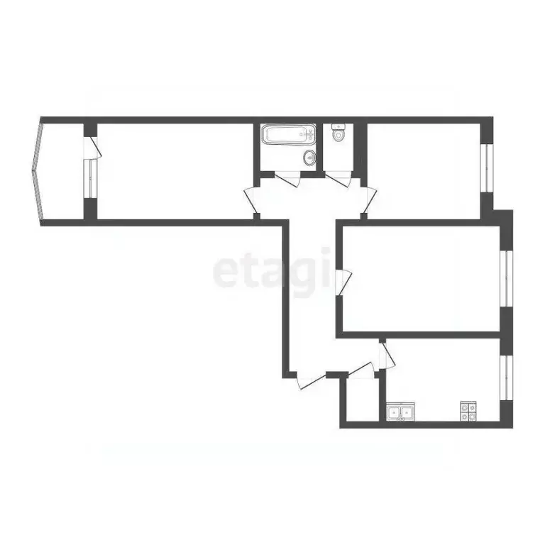 3-к кв. Ростовская область, Ростов-на-Дону ул. 2-й Пятилетки, 6/1 ... - Фото 2