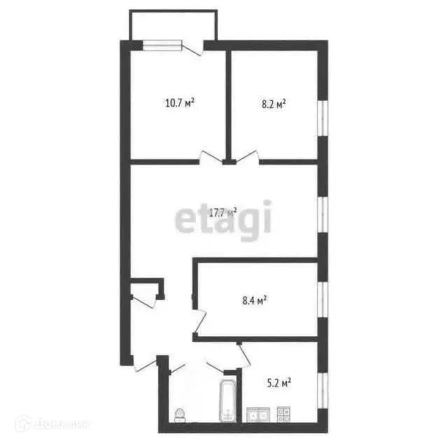 Продаётся 4-к квартира, 60.1 м - Фото 0