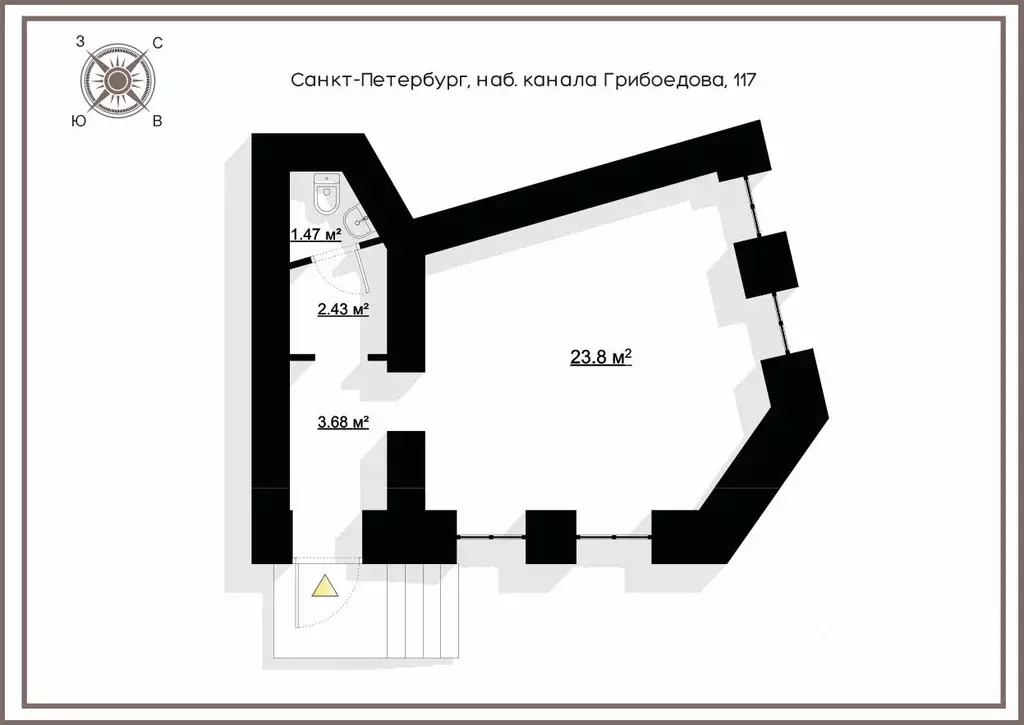 Помещение свободного назначения в Санкт-Петербург 8-я Васильевского ... - Фото 1