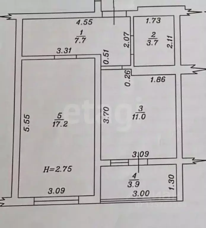 1-к кв. Краснодарский край, Анапа Владимирская ул., 55Вк2 (39.6 м) - Фото 2