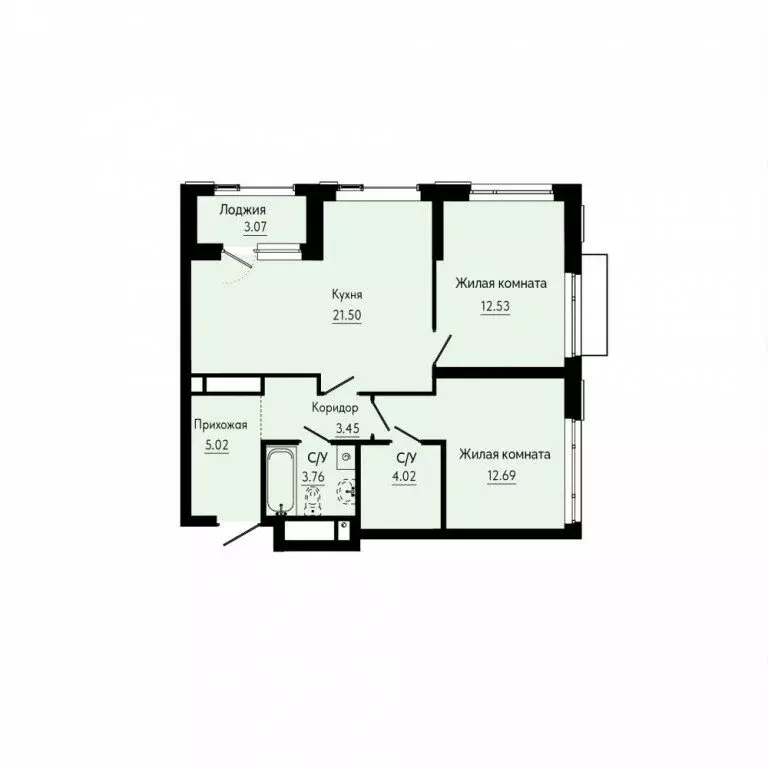 2-комнатная квартира: Екатеринбург, жилой район Юго-Западный, ЖК ... - Фото 0