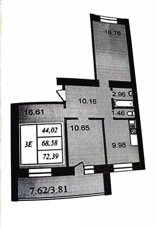 3-к кв. Владимирская область, Владимир ул. Диктора Левитана, 48 (72.39 ... - Фото 1