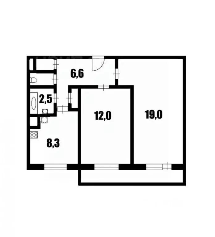 2-к кв. Санкт-Петербург Хасанская ул., 26К1 (51.0 м) - Фото 2