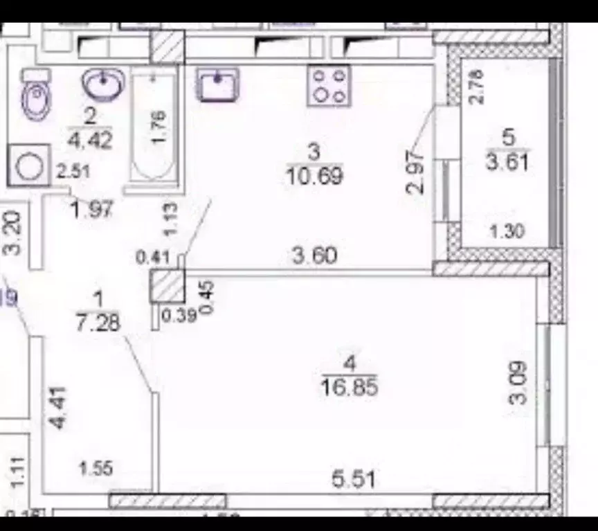 1-к кв. Саха (Якутия), Якутск 203-й мкр, 27 (39.0 м) - Фото 2