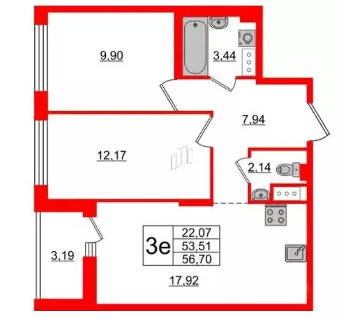 2-к кв. Санкт-Петербург Белоостровская ул., 10к2 (55.0 м) - Фото 0