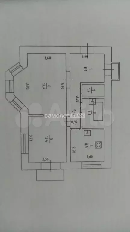 2-к. квартира, 50 м, 3/3 эт. - Фото 0