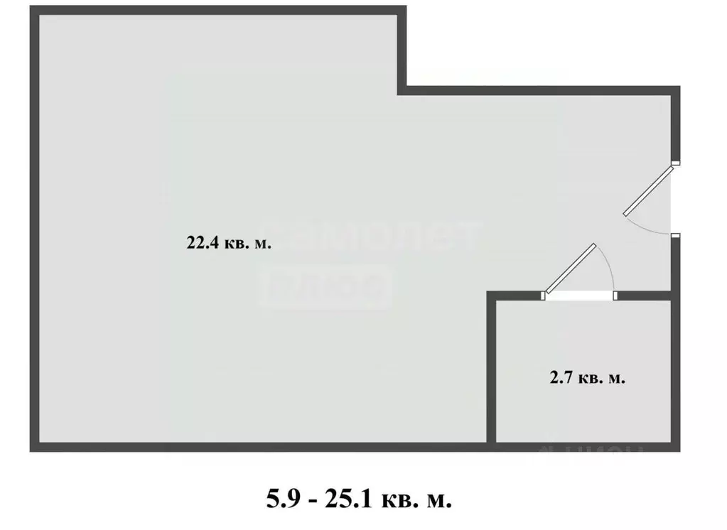 Студия Оренбургская область, Оренбург Советская ул., 126 (25.7 м) - Фото 2